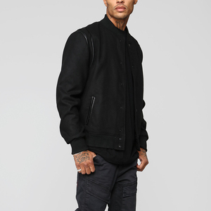 Custom Baseball Varsity <b>Jacket</b> Chenille Embroidery PU <b>Leather</b> Wool <b>Long</b> Length Cotton Filled Printed Letterman <b>Jacket</b> - Product Image 6