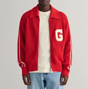 <span class=keywords><strong>Veste</strong></span> décontractée en tricot mélangé de coton avec logo brodé personnalisé et poches zippées pour hommes - Product Image 1