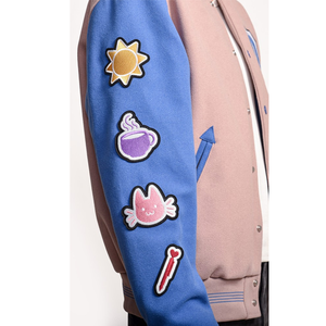 Chaqueta universitaria de béisbol para hombre con logotipo frontal y cuello levantado de lona impermeable de cuero de calle alta OEM con colores y tamaños personalizados - Product Image 5