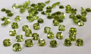 Cojín de peridoto natural corte 6mm facetado-corte de cojín de peridoto Suelto - Product Image 6