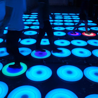Sol de danse interactif LED RGB extérieur IP65, éclairage circulaire arc-en-ciel changeant de couleur pour DJ, mariage, événement