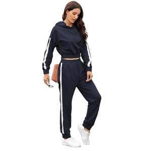 เสื้อครอปมีฮู้ดสำหรับผู้หญิงใส่ได้ทั้งชายและหญิงผ้าฟลีซแฟชั่นแบบไร้รอยต่อแห้งเร็ว - Product Image 5