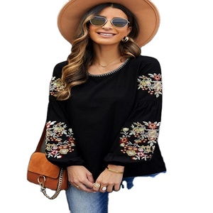 Classic Design Beaded Embroidery <b>Blouse</b> For <b>Women</b> <b>Long</b> <b>Sleeves</b> Embroidery <b>Blouse</b> - Product Image 2