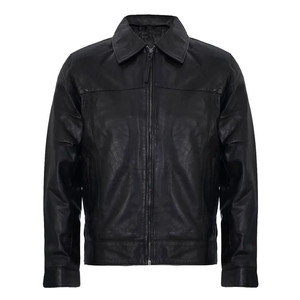 Chaqueta de moto de cuero de invierno de moda para hombre personalizada de alta calidad chaqueta de cuero acabada bordada para hombre - Product Image 6