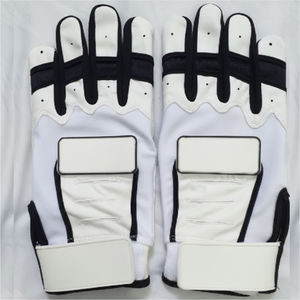 Gants de frappe de baseball en cuir Cabretta professionnels, confortables, à sangle réglable robuste et fermeture auto-agrippante - Product Image 1