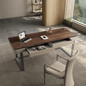 Italian Minimalist Natural Wood Color Computer <b>Desk</b> Simple Bedroom Dressing Table Writing <b>Workstation</b> for High End Villa - Product Image 3