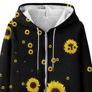 Sweat-shirt décontracté pour femme, en molleton d'hiver, sublimé, toucher doux, imprimé intégral, logo sur le devant - Product Image 4