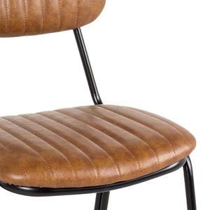 เก้าอี้ทานอาหารหุ้มหนังขาโลหะหรูหราทันสมัยสำหรับบ้าน บาร์ ร้านอาหาร โรงแรม หรือร้านกาแฟ ใช้ในห้องรับประทานอาหารหรือห้องครัว - Product Image 6