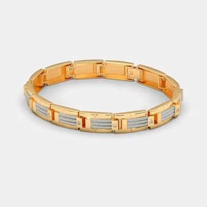 Elegante 18Kt Oro Amarillo 0,4160 Ct Diamante & Moissanite Pulsera 0,4160 Ct Diamante & Moissanite Elegante Brazalete - Product Image 2