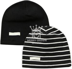 Gorro de rayas jacquard de invierno a la moda suave con diseño a cuadros logotipo personalizado precio razonable para viajes o uso en la playa - Product Image 1