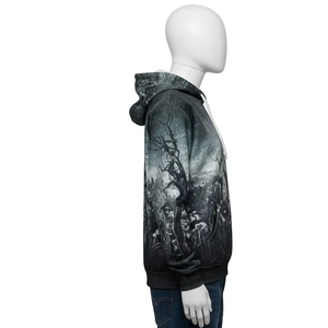 เสื้อกันหนาวมีฮู้ดสำหรับทุกเพศ, เสื้อมีฮู้ดผ้าสแปนเด็กซ์เนื้อนุ่มพิมพ์ลายเป็นมิตรกับสิ่งแวดล้อมเนื้อผ้าสแปนเด็กซ์เนื้อผ้ายืดนุ่มระบายอากาศได้ดีสวมใส่สบาย - Product Image 5