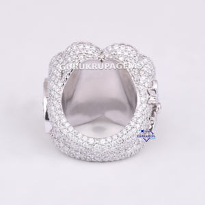 แหวนฮิปฮอปประดับเพชรสำหรับผู้ชายแหวนเพชรสำหรับปลูก14Kt สีขาวทองระยิบระยับหรูหรา - Product Image 5