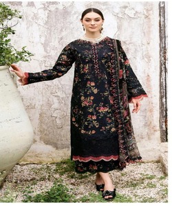 Pakistani Salwar Kameez for Ladies in Red Lawn Boutique Design with Fork Style Sharara Suit and Chunni As a Modest Evening Dress - Product Image 1