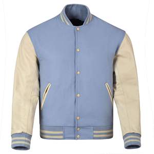 OEM Embroidery Patches Custom Men's Letterman Jacket Baseball Leather Street Plus Size CollegeBaseballjacket for men - Product Image 4