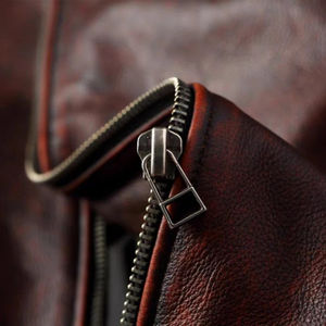 Veste universitaire en cuir véritable noir de haute qualité, col montant, style vintage, personnalisée pour hommes - Product Image 6