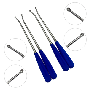 Instrumento Ortopédico de Cureta Biportal de Acero Inoxidable para Cirugía Endoscópica Unilateral Biportal de Columna Vertebral por Surgiright - Product Image 1