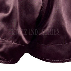 2024 nouveauté hommes Muay Thai Satin Shorts qualité supérieure vêtements doux pour la lutte et la lutte motif solide avec Logos - Product Image 5