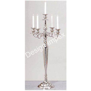 Bougeoir décoratif pour occasion d'événement Bougeoir antique perlé en cristal d'aluminium moulé et bougeoir pour Noël - Product Image 4