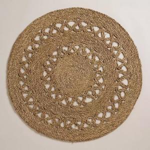 Vente en gros de tapis écologiques de style bohème tapis de carex tapis faits à la main en jonc de mer conception personnalisée pour la décoration de sol Vietnam - Product Image 5