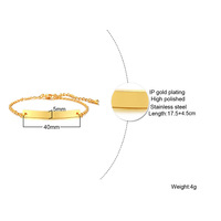 Pulsera de Acero Inoxidable con Placa de Identificación, Cadena Ajustable, Joyería Personalizada, Pulsera de Eslabones Cubanos, Grabado Láser con Nombre, DIY