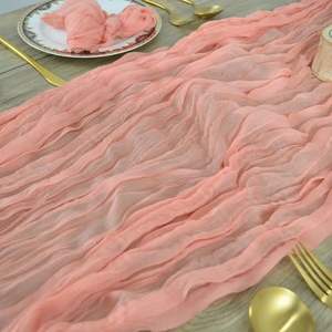 <span class=keywords><strong>Chemin</strong></span> de <span class=keywords><strong>table</strong></span> de fête en gaze bleue poussiéreuse de mariage <span class=keywords><strong>chemin</strong></span> de <span class=keywords><strong>table</strong></span> rustique 90*300cm <span class=keywords><strong>chemin</strong></span> d'étamine pour décor de <span class=keywords><strong>table</strong></span> - Product Image 5