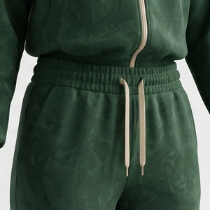 Conjuntos Deportivos de Felpa de Algodón Puro para Mujer, Elegantes, con Etiqueta de Logotipo Personalizable, de Alta Calidad, Suaves y Cálidos para Gimnasio - Product Image 5