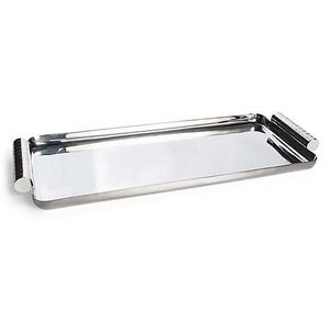 Plateau de service en acier inoxydable avec détails ornés pour les événements à thème traditionnel cérémonies formelles mariages et célébrations - Product Image 3