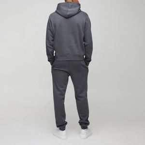 Survêtement de course et de jogging gris uni pour hommes, survêtement coupe-vent uni vierge - Product Image 3