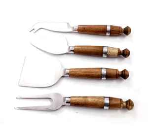 Juego de Cubiertos de acero inoxidable de alta calidad con mango de madera Exquisitos cubiertos de cocina para uso en Mesa - Product Image 5