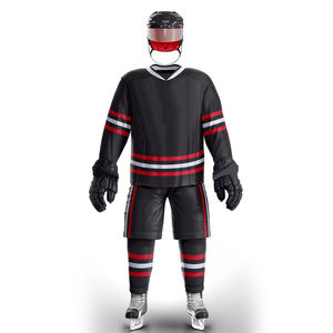 Conjuntos de Uniformes de Hockey sobre Hielo Transpirables, Camisetas y Pantalones Sublimados que Absorben la Humedad, Tela Resistente para Deportes de Equipo Competitivos - Product Image 4