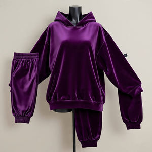 Custom Diamond Three Pieces Velour Ladies Hoodie and <b>Jogger</b> Tracksuit Set Trendy Casual <b>Women</b> Rhinestone Bra 3 Pieces <b>Velvet</b> Set - Product Image 2