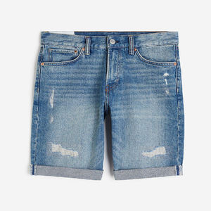 Shorts de Mezclilla de Verano para Hombre de Alta Calidad, Servicio OEM al por Mayor, Estilo Vintage Urbano, Corte Holgado, Desgastado, Roto y Elegante - Product Image 6