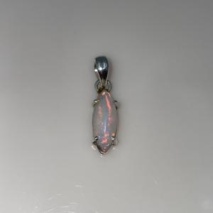 ทำด้วยมือ925เงินสเตอร์ลิงจี้โอปอลเอธิโอเปียหลายไฟเพชรเรียบวินเทจแฟชั่นคริสเตียนครบรอบโลหะผสม - Product Image 2