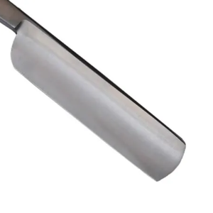 Tijeras de salón de barbero desechables de primera calidad, cuchilla de corte recto de acero inoxidable con mango de madera para afeitar y cortar el pelo - Product Image 4