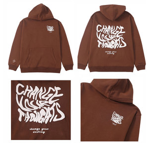 Sudadera con capucha con estampado de algodón/poliéster 100% de alta calidad para mujer, ropa de calle holgada con estampado de letras de Color sólido para invierno - Product Image 5