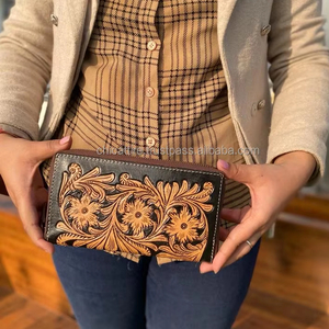 กระเป๋าคลัทช์หนังสไตล์ตะวันตกสำหรับผู้หญิงทำมือแท้กระเป๋าคลัทช์หนังมีสไตล์ - Product Image 2