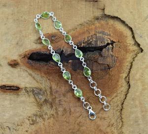 สร้อยข้อมือเงินทำด้วยมือสไตล์ Boho เครื่องประดับ925เงินสเตอร์ลิงเพอริดอตสร้อยข้อมือแนวโน้มเครื่องประดับสำหรับผู้หญิงของขวัญ - Product Image 3