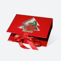 Idée créative d'emballage de fenêtre en forme de sapin de Noël, nouvelle boîte cadeau en forme de sapin pour lettres et fleurs, pour l'emballage de chocolats et de bonbons