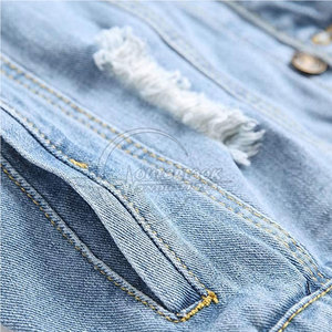 Ropa de calle para hombre, chaqueta vaquera de tendencia superior para hombre, chaqueta vaquera de Color sólido para hombre, chaqueta vaquera personalizada - Product Image 5