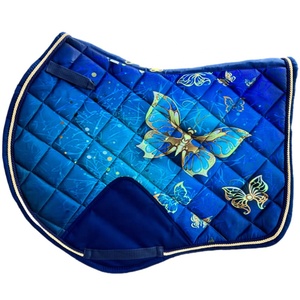 Sous-selle en coton sublimé à motifs floraux, sous-selle de saut en satin - pour l'équitation, le saut d'obstacles et autres sports équestres 2025 - Product Image 5