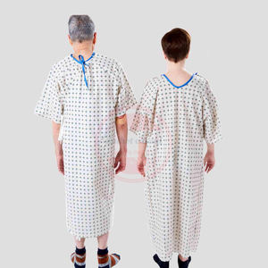Unisex paciente vestido para Hospital | Alta calidad suelto paciente del Hospital impreso mangas cortas reutilizable Unisex vestido - Product Image 3