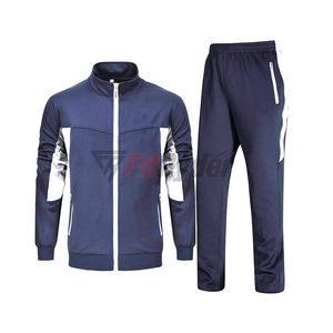Vente en gros sur mesure Survêtement de sport respirant à fermeture éclair complète pour hommes, bonne qualité, décontracté, sport, jogging, vêtements de sport, tarif de gros OEM - Product Image 1