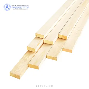 Papan kelelawar cemara pinus Eropa 20mm. x 46mm. x 3 m. KD S4S terbaik untuk dekorasi rumah, konstruksi, furnitur, DIY