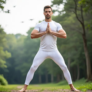 Atlético Yoga Running Leggings Cintura elástica alta Fitness Ejercicio Yoga Compresión Leggings Hombres - Product Image 2