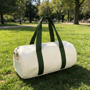 Bolsa de Lona Redonda para Gimnasio y Deportes, con Separación para Ropa Seca y Mojada, Duradera, con Cierre de Cremallera y Logotipo Personalizado, Venta al Por Mayor de Fábrica - Product Image 3