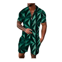 Conjuntos Deportivos de Verano para Hombre de la Mejor Calidad, Tejido de Velour de Secado Rápido, Logotipo Personalizado Bordado, Tallas Grandes, 100% Algodón, Estampado Floral