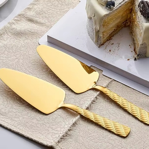 Ensemble de serveur de gâteau en métal de qualité supérieure couteau à Dessert de luxe réception de mariage cuisine salle à manger vaisselle ustensile de pâtisserie - Product Image 1