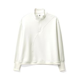 Vente chaude femmes hiver imprimé avant demi fermeture éclair sport Fitness haut col rond ample décontracté coupe-vent chaud pull sweat - Product Image 1