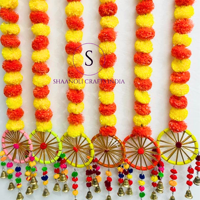 Cordes de souci suspendues de porte de fleur artificielle multicolore indienne avec attrape-rêves décors de mariage décor de balcon suspendu