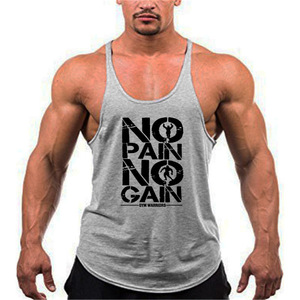 Branded Male Stringer Tank Top <b>Gym</b> Clothing Fitness <b>Gym</b> <b>Men</b> Tank Tops Custom Logo Sleeveless Tee Cotton Singlets <b>for</b> Boys - Product Image 5